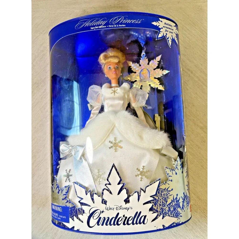 FIRST IN A SERIES Walt Disney's Holiday Princess Cinderella 1996 Barbie Doll NIB